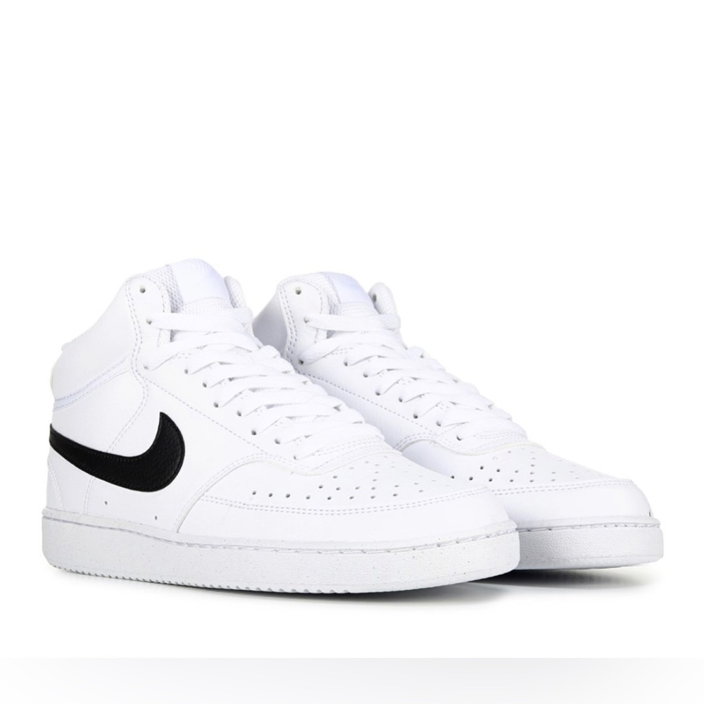 Nike Court Vision Mid Sneaker White/Black Size 7 DN3577-101